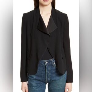 Theory Blazer Kensington Peplum Jacket Black Size 6